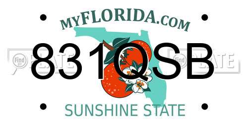 831QSB Florida License Plate