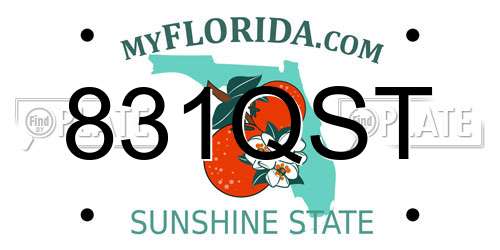 831QST Florida License Plate