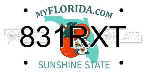 831RXT Florida License Plate