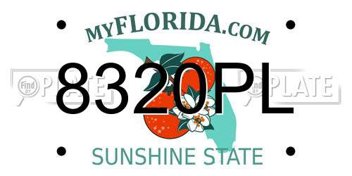 8320PL Florida License Plate