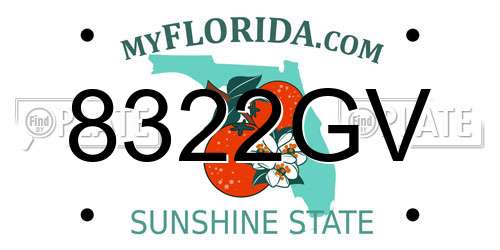 8322GV Florida License Plate