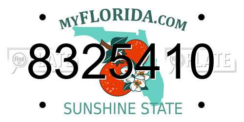 8325410 Florida License Plate