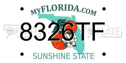 8326TF Florida License Plate