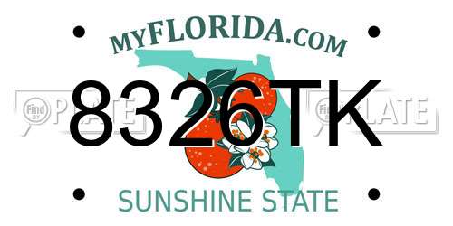 8326TK Florida License Plate