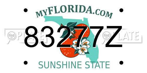 83277Z Florida License Plate