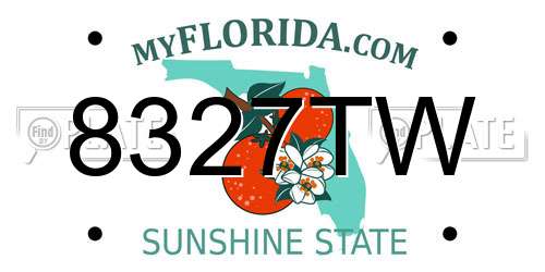 8327TW Florida License Plate