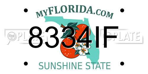 8334IF Florida License Plate