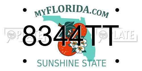 8344TT Florida License Plate