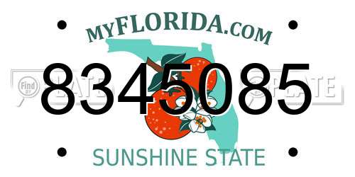 8345085 Florida License Plate