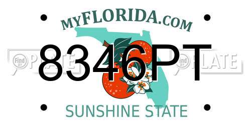 8346PT Florida License Plate