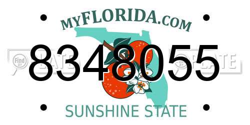 8348055 Florida License Plate