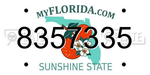 8357335 Florida License Plate