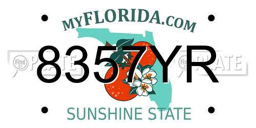 8357YR Florida License Plate