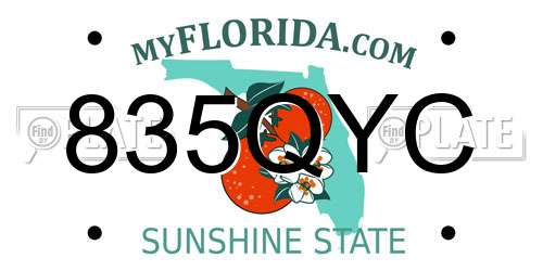 835QYC Florida License Plate