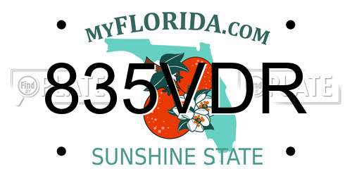 835VDR Florida License Plate