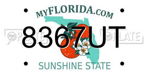 8367UT Florida License Plate