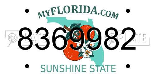8369982 Florida License Plate