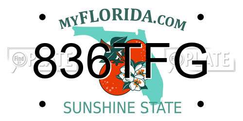 836TFG Florida License Plate