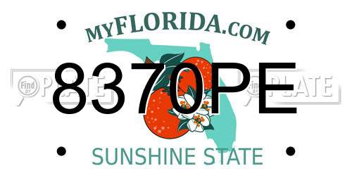 8370PE Florida License Plate