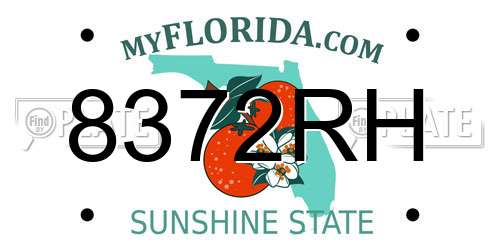 8372RH Florida License Plate