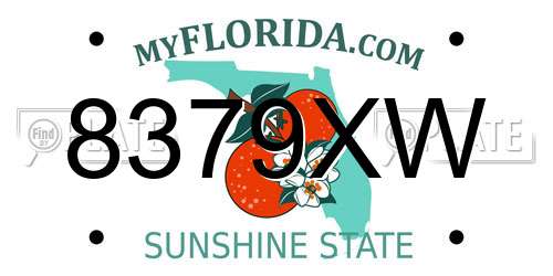 8379XW Florida License Plate