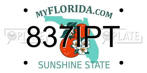 837IPT Florida License Plate