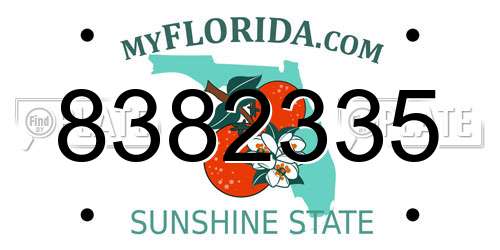 8382335 Florida License Plate