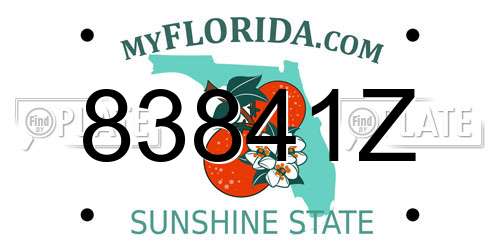 83841Z Florida License Plate