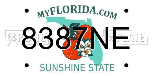 8387NE Florida License Plate