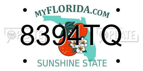 8394TQ Florida License Plate