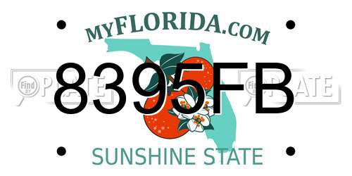 8395FB Florida License Plate