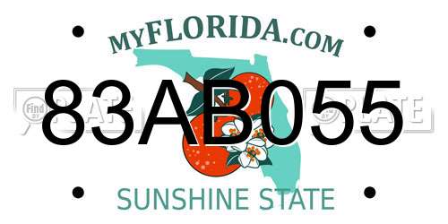 83AB055 Florida License Plate