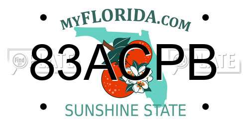 83ACPB Florida License Plate