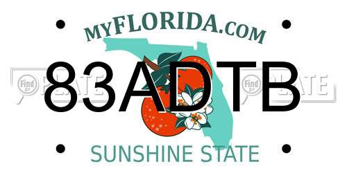 83ADTB Florida License Plate