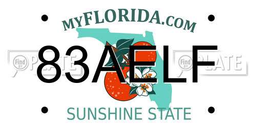 83AELF Florida License Plate