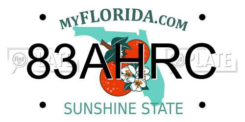 83AHRC Florida License Plate