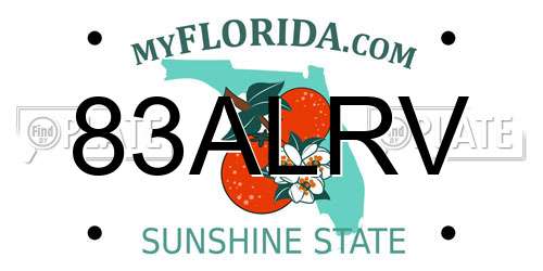 83ALRV Florida License Plate