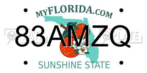 83AMZQ Florida License Plate