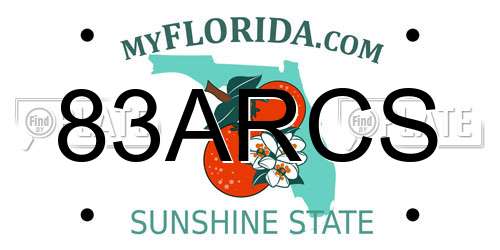 83ARCS Florida License Plate