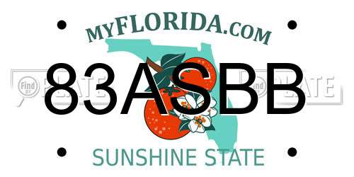 83ASBB Florida License Plate