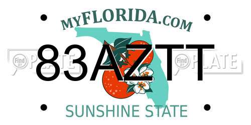 83AZTT Florida License Plate
