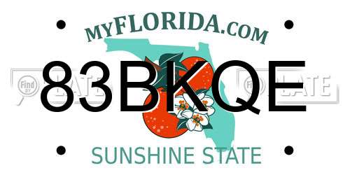 83BKQE Florida License Plate
