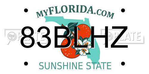 83BLHZ Florida License Plate