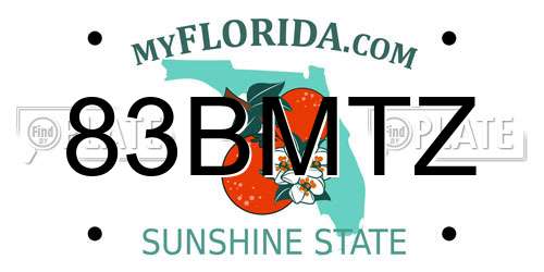 83BMTZ Florida License Plate