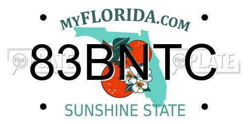 83BNTC Florida License Plate