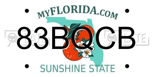 83BQCB Florida License Plate
