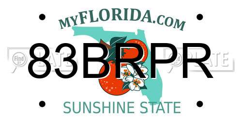 83BRPR Florida License Plate