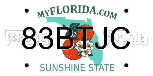 83BTJC Florida License Plate
