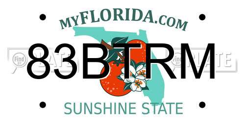 83BTRM Florida License Plate