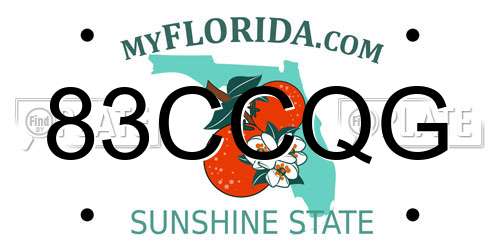 83CCQG Florida License Plate